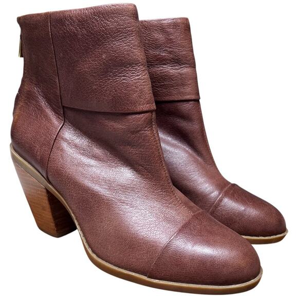 BANDOLINO Joined To Me Women's Size 8 Brown Leather Cap Toe Booties Ankle - Picture 7 of 13
